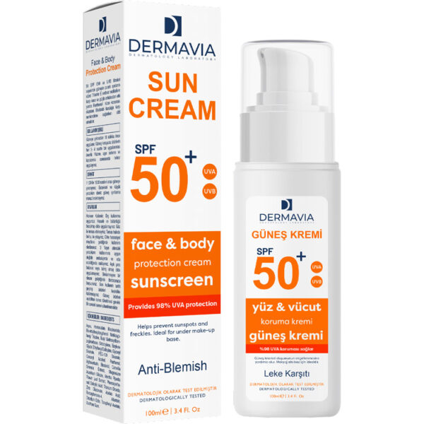 Dermavia Spf+50 Güneş Kremi Lekeli Karşıtı 100ml