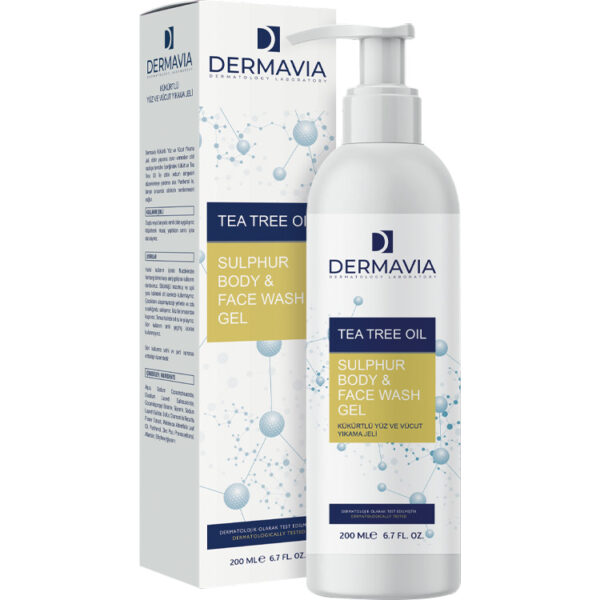 Dermavia Kükürtlü Yüz ve Vücut Yıkama Jeli 200ml