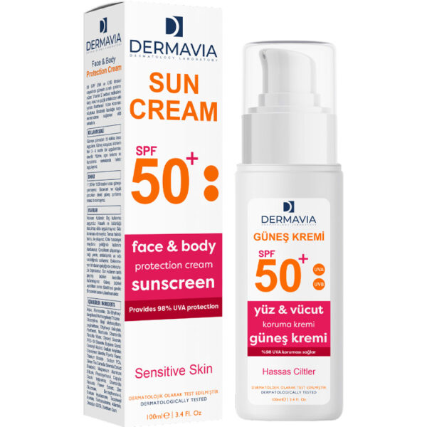 Dermavia Spf +50 Güneş Kremi Hassas Ciltler 100ml